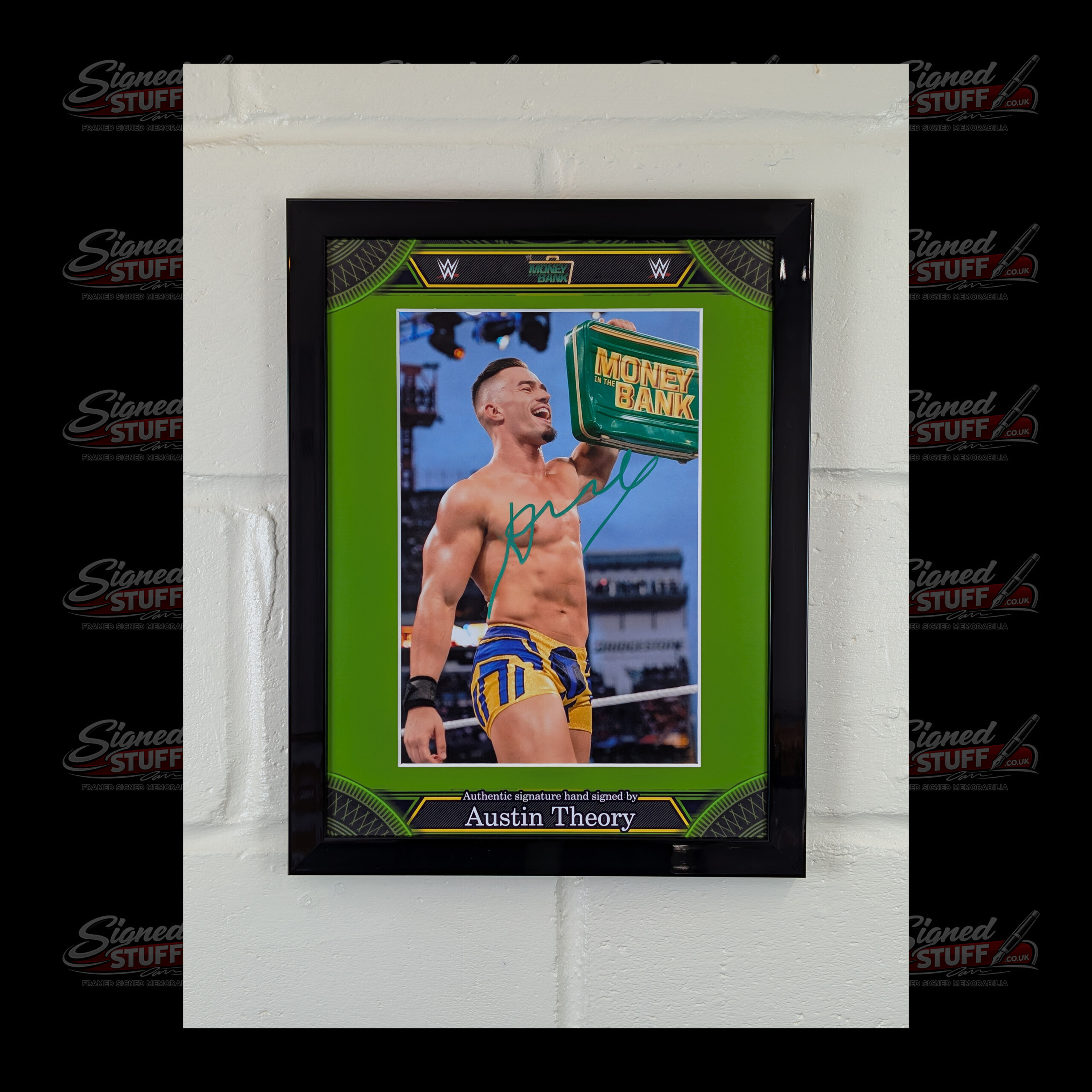 Austin Theory WWE signed photo