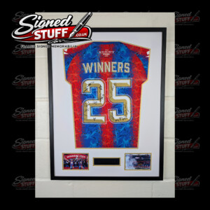 Crystal Palace FA Cup Winners 2025 Signed Home Shirt Framed SQ