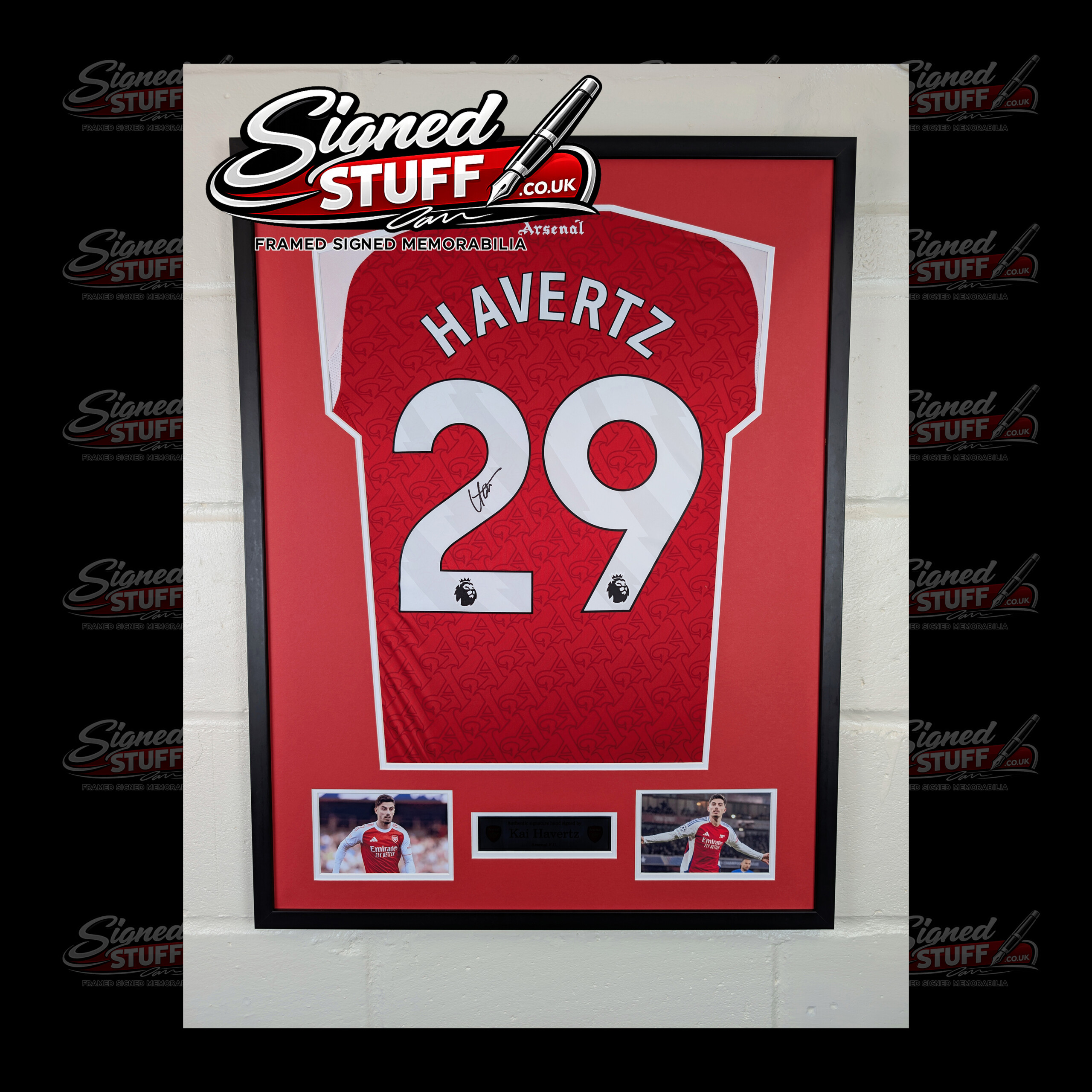 Kai Havertz Signed Arsenal Home Shirt Framed SQ