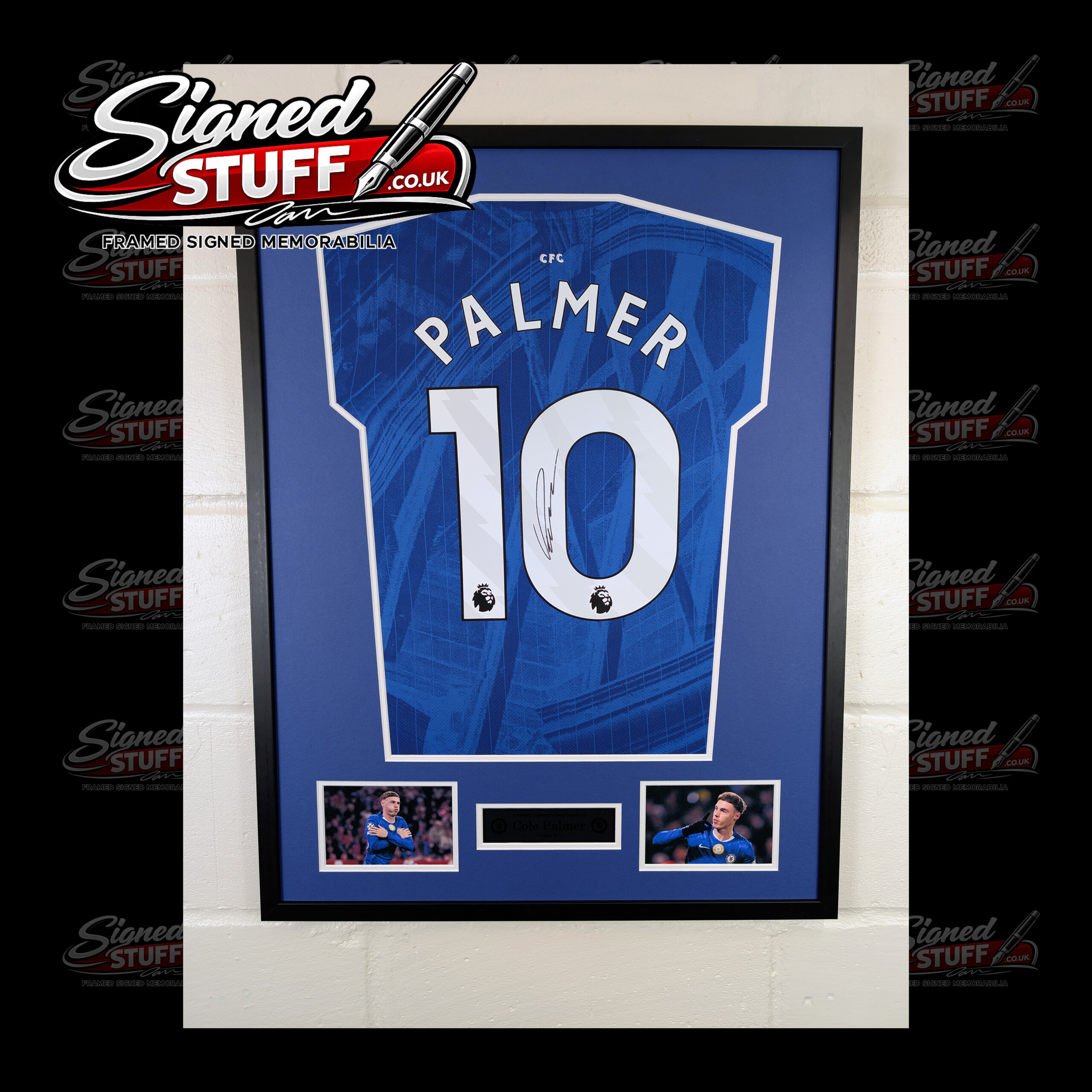 Cole Palmer Signed Chelsea Home Shirt Framed