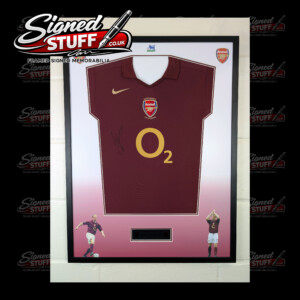 Dennis Bergkamp Signed Arsenal 2006 Home Shirt Framed