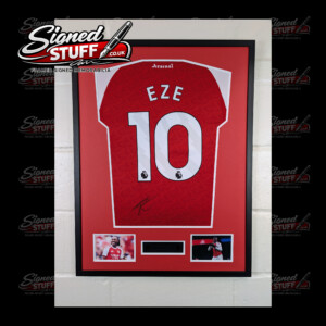 Eberechi Eze Signed Arsenal Home Shirt Framed SQ