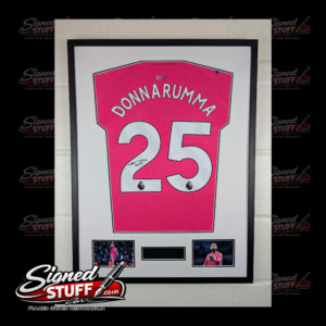 Gianluigi Donnarumma Signed Manchester City Shirt Framed