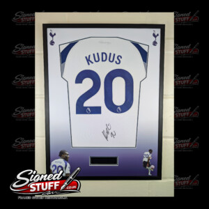 Mohammed Kudus Signed Tottenham Home Shirt Framed